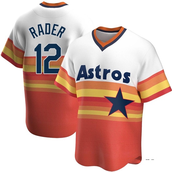 Men's Doug Rader Houston Astros Replica White Home Cooperstown Collection Jersey