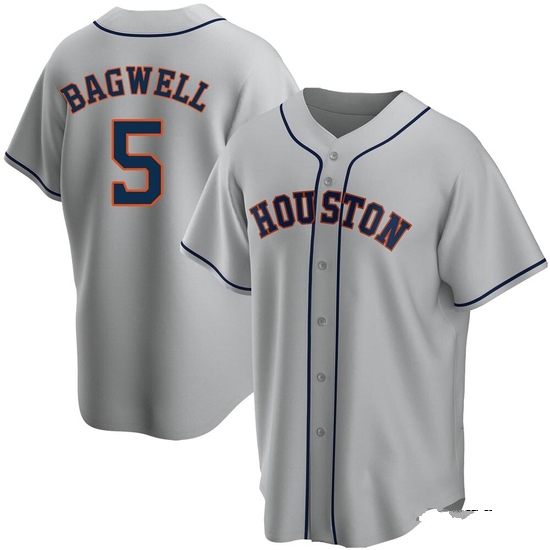 Men's Jeff Bagwell Houston Astros Replica Gray Road Jersey