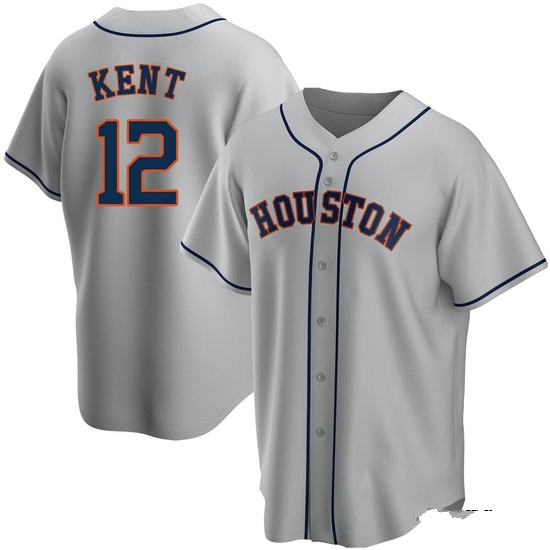 Men's Jeff Kent Houston Astros Replica Gray Road Jersey