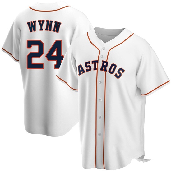 Men's Jimmy Wynn Houston Astros Replica White Home Jersey