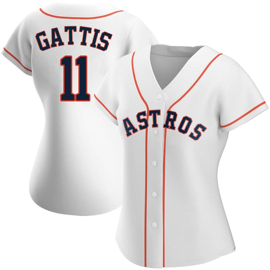 Women's Evan Gattis Houston Astros Replica White Home Jersey
