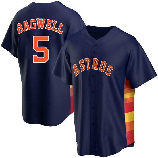 Youth Jeff Bagwell Houston Astros Replica Navy Alternate Jersey