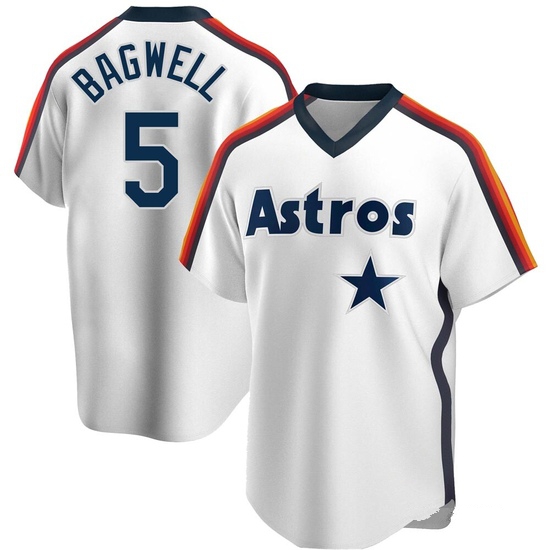 Youth Jeff Bagwell Houston Astros Replica White Home Cooperstown Collection Team Jersey