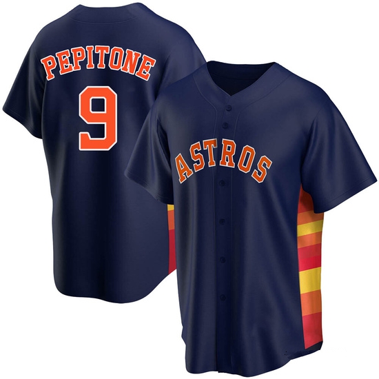 Men's Joe Pepitone Houston Astros Replica Navy Alternate Jersey
