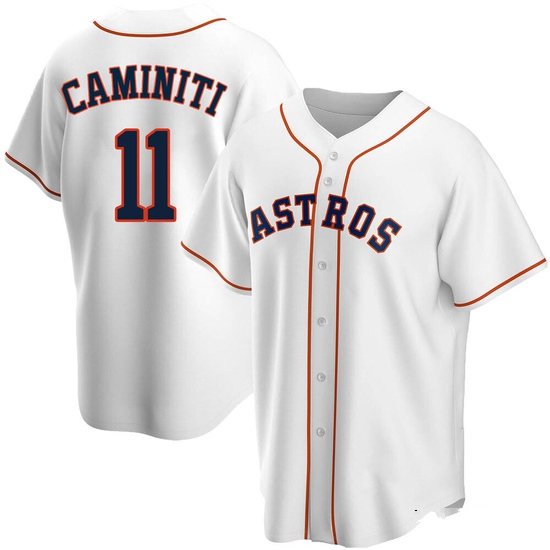 Men's Ken Caminiti Houston Astros Replica White Home Jersey