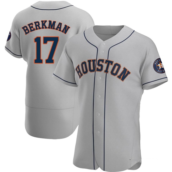 Men's Lance Berkman Houston Astros Authentic Gray Road Jersey