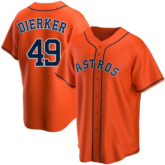 Men's Larry Dierker Houston Astros Replica Orange Alternate Jersey