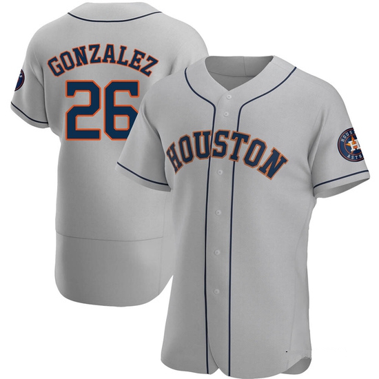 Men's Luis Gonzalez Houston Astros Authentic Gray Road Jersey
