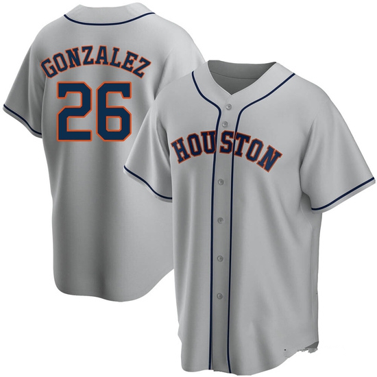 Men's Luis Gonzalez Houston Astros Replica Gray Road Jersey