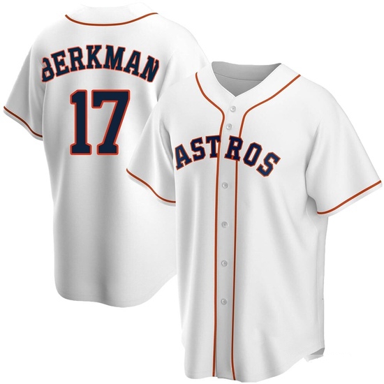 Youth Lance Berkman Houston Astros Replica White Home Jersey