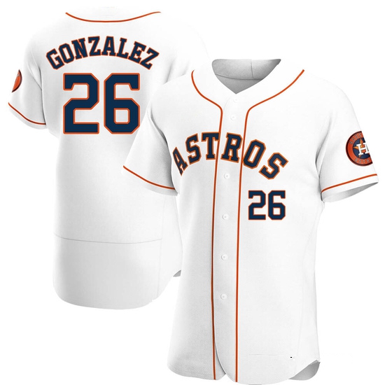 Men's Luis Gonzalez Houston Astros Authentic White Home Jersey