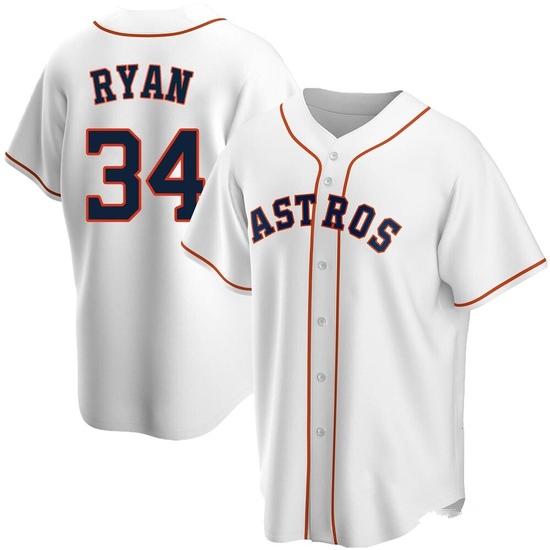 Men's Nolan Ryan Houston Astros Replica White Home Jersey