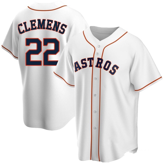Men's Roger Clemens Houston Astros Replica White Home Jersey
