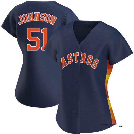 Women's Randy Johnson Houston Astros Authentic Navy Alternate Jersey