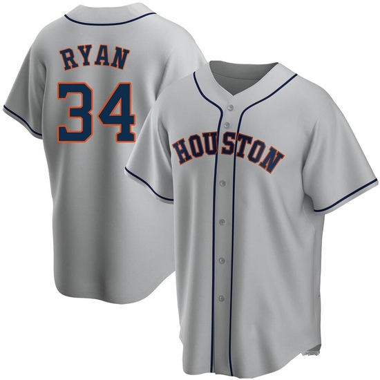 Youth Nolan Ryan Houston Astros Replica Gray Road Jersey