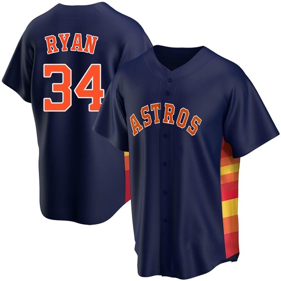 Youth Nolan Ryan Houston Astros Replica Navy Alternate Jersey