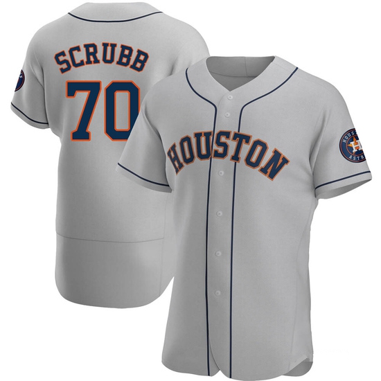 Men's Andre Scrubb Houston Astros Authentic Gray Road Jersey