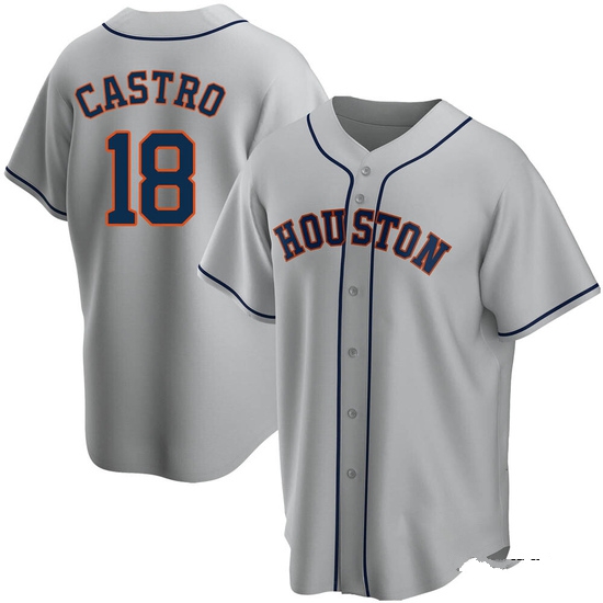 Men's Jason Castro Houston Astros Replica Gray Road Jersey