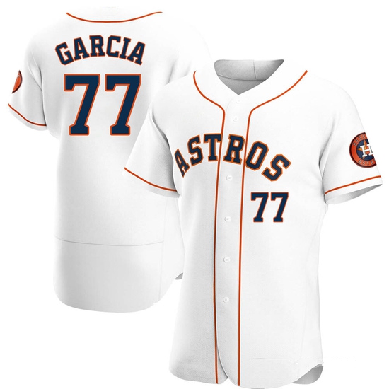 Men's Luis Garcia Houston Astros Authentic White Home Jersey
