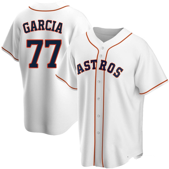 Men's Luis Garcia Houston Astros Replica White Home Jersey