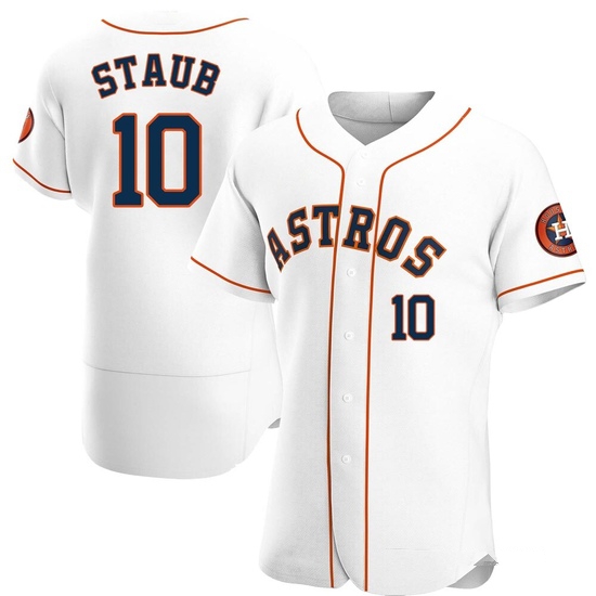 Men's Rusty Staub Houston Astros Authentic White Home Jersey