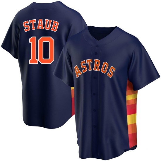Men's Rusty Staub Houston Astros Replica Navy Alternate Jersey