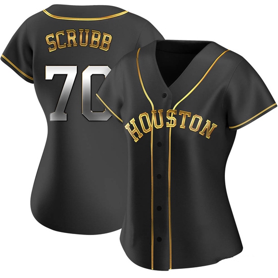 Women's Andre Scrubb Houston Astros Replica Black Golden Alternate Jersey