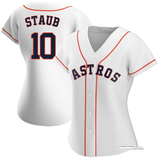 Women's Rusty Staub Houston Astros Replica White Home Jersey