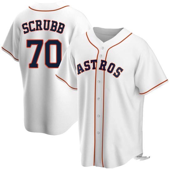 Youth Andre Scrubb Houston Astros Replica White Home Jersey