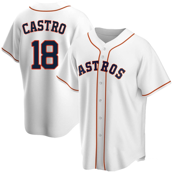 Youth Jason Castro Houston Astros Replica White Home Jersey
