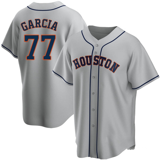Youth Luis Garcia Houston Astros Replica Gray Road Jersey