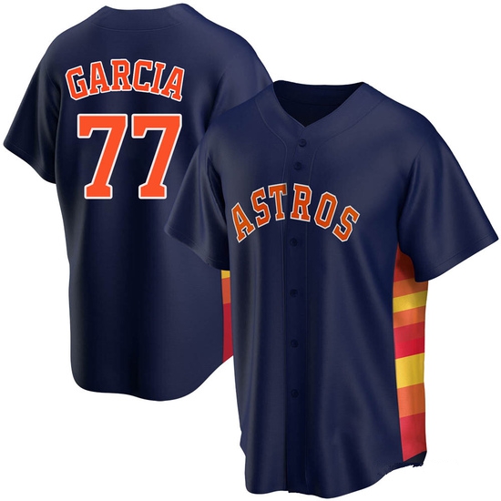 Youth Luis Garcia Houston Astros Replica Navy Alternate Jersey