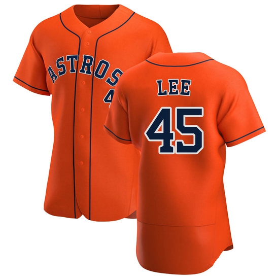Men's Carlos Lee Houston Astros Authentic Orange Alternate Jersey