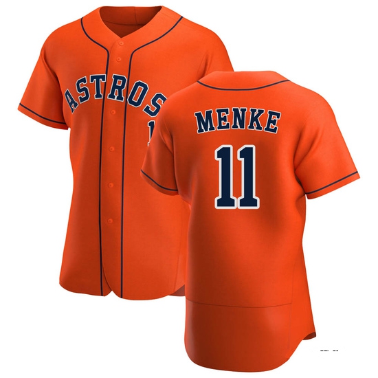 Men's Denis Menke Houston Astros Authentic Orange Alternate Jersey