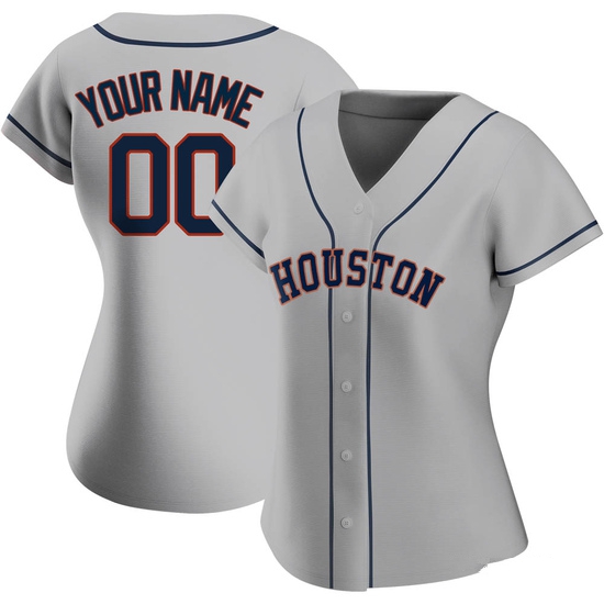Women's Custom Houston Astros Authentic Gray Road 2020 Jersey