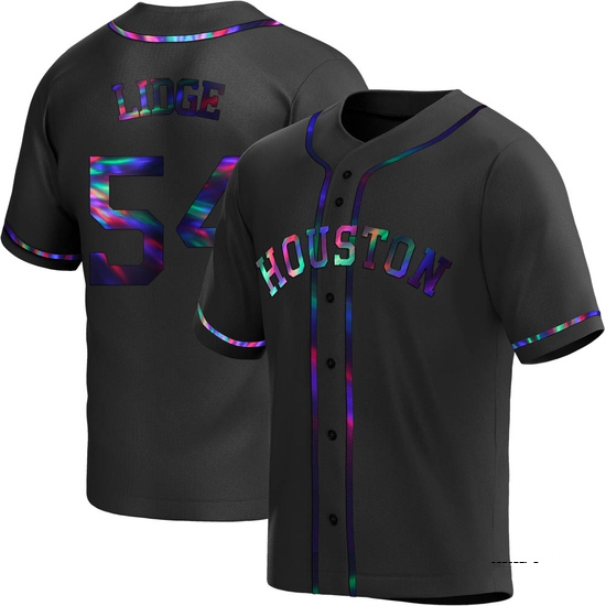 Youth Brad Lidge Houston Astros Replica Black Holographic Alternate Jersey