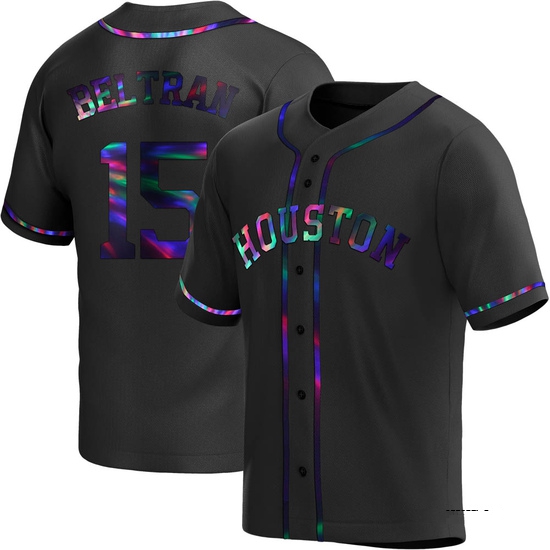 Youth Carlos Beltran Houston Astros Replica Black Holographic Alternate Jersey
