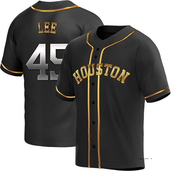 Youth Carlos Lee Houston Astros Replica Black Golden Alternate Jersey