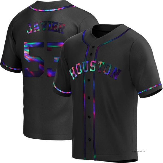 Youth Cristian Javier Houston Astros Replica Black Holographic Alternate Jersey