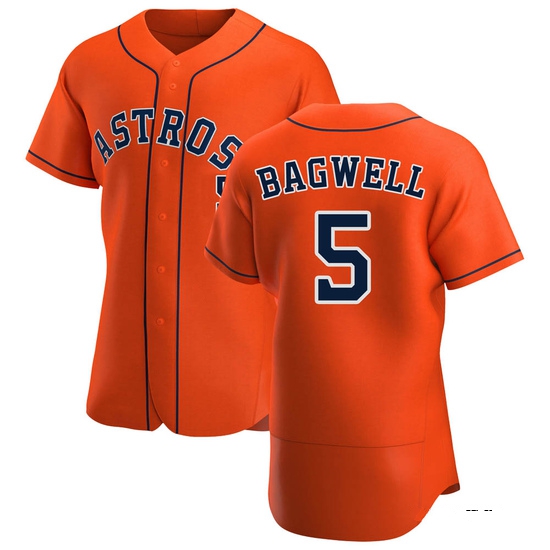 Men's Jeff Bagwell Houston Astros Authentic Orange Alternate Jersey