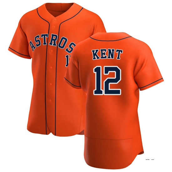 Men's Jeff Kent Houston Astros Authentic Orange Alternate Jersey