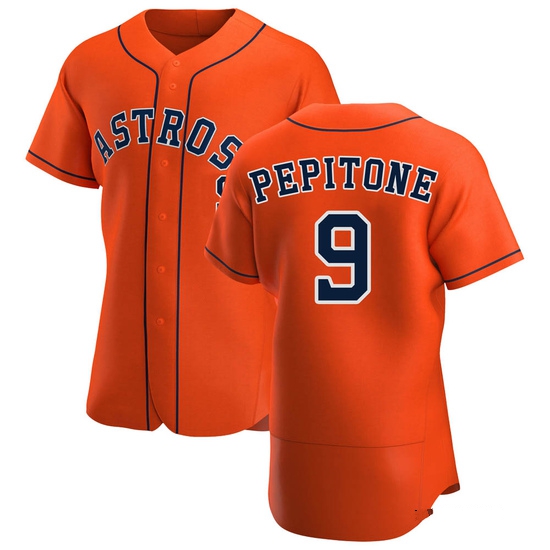 Men's Joe Pepitone Houston Astros Authentic Orange Alternate Jersey