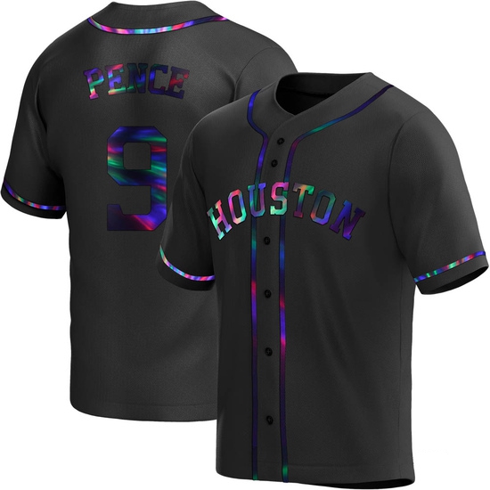 Youth Hunter Pence Houston Astros Replica Black Holographic Alternate Jersey