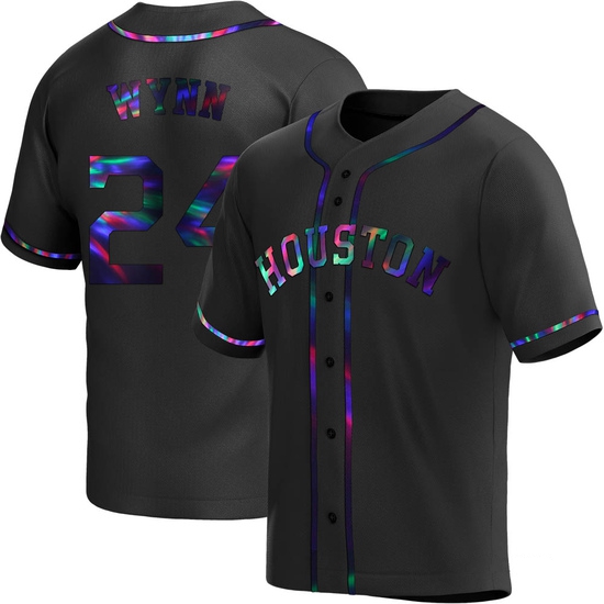 Youth Jimmy Wynn Houston Astros Replica Black Holographic Alternate Jersey