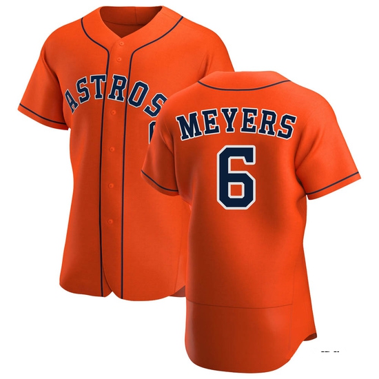 Men's Jake Meyers Houston Astros Authentic Orange Alternate Jersey