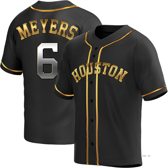 Men's Jake Meyers Houston Astros Replica Black Golden Alternate Jersey