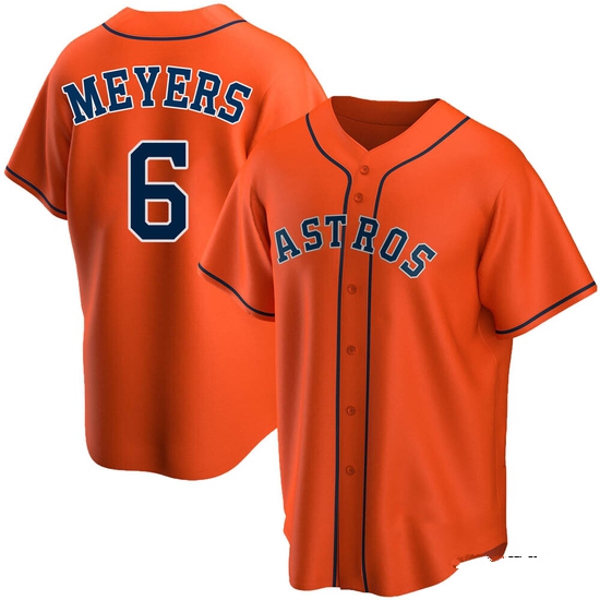 Men's Jake Meyers Houston Astros Replica Orange Alternate Jersey