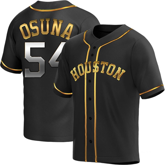 Men's Roberto Osuna Houston Astros Replica Black Golden Alternate Jersey