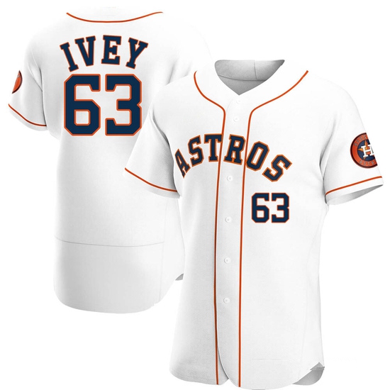 Men's Tyler Ivey Houston Astros Authentic White Home Jersey