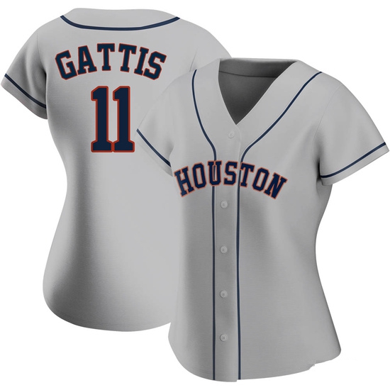 Women's Evan Gattis Houston Astros Replica Gray Road 2020 Jersey